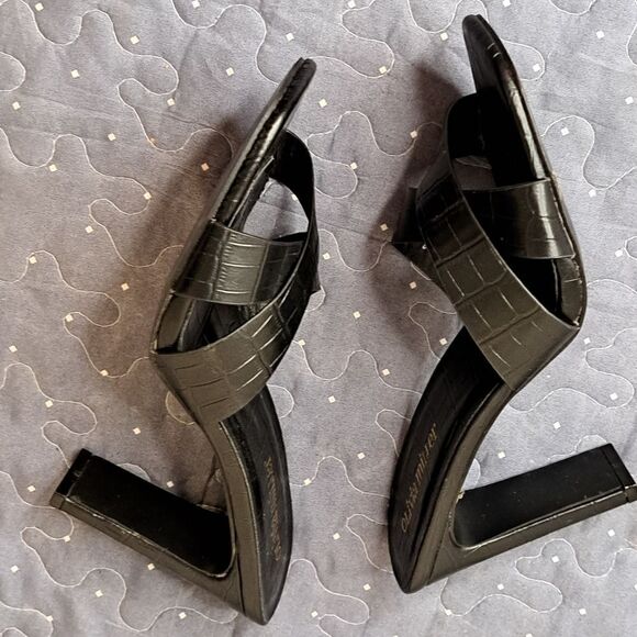 Olivia Miller black heeled sandals size 8 - Picture 4 of 7